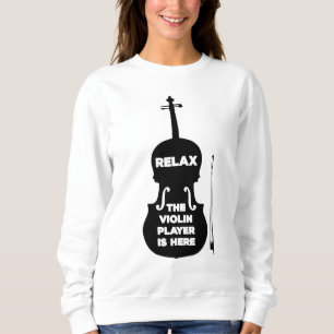 Sudadera Relájese El Violin Player está aquí