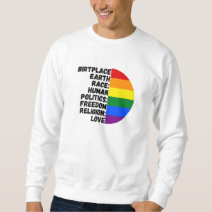 Sudadera Religión Amor Libertad Arcoiris Gente
