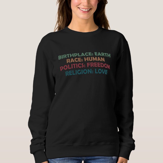 Sudadera Religión Amor Libertad Vida Ser Humano (Anverso)