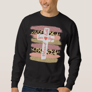 Sudadera Religión Cristiana Amor Esperanza Bendición Cruz C