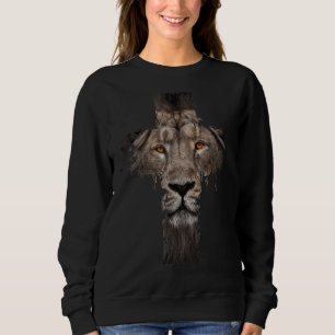 Sudadera Religioso Cristiano Jesús El León De La Cruz De Ju