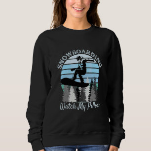 Sudadera Reloj de Snowboarding My Pillow Cool Vintage Azul 