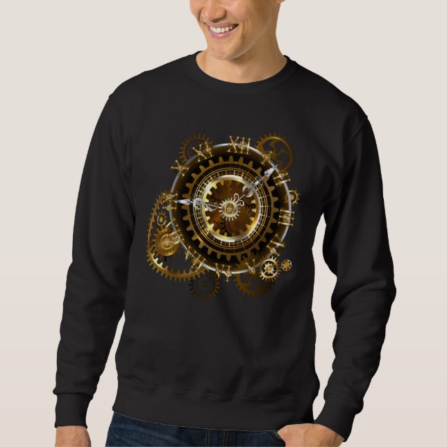 Sudadera Reloj de vapor con engranajes antiguos (Anverso)