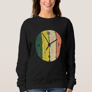 Sudadera Reloj retro de reloj de la cocina ventilado de Gua