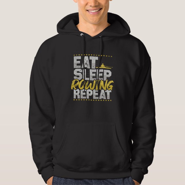 Sudadera Remar Comer Dormir Repetir Remar Barco Pasatiempo  (Anverso)