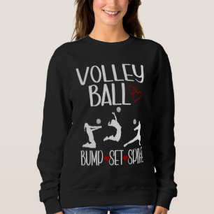 Sudadera Remate de voleibol con siluetas de jugadores