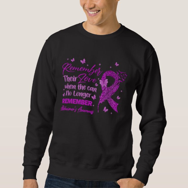 Sudadera Remember Their Love Alzheimer's Awareness For Men  (Anverso)