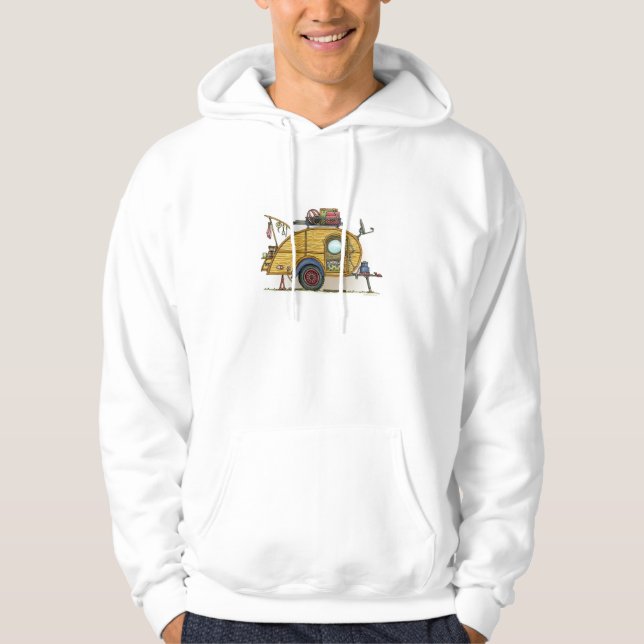 Sudadera Remolque lindo del viaje del campista de la (Anverso)