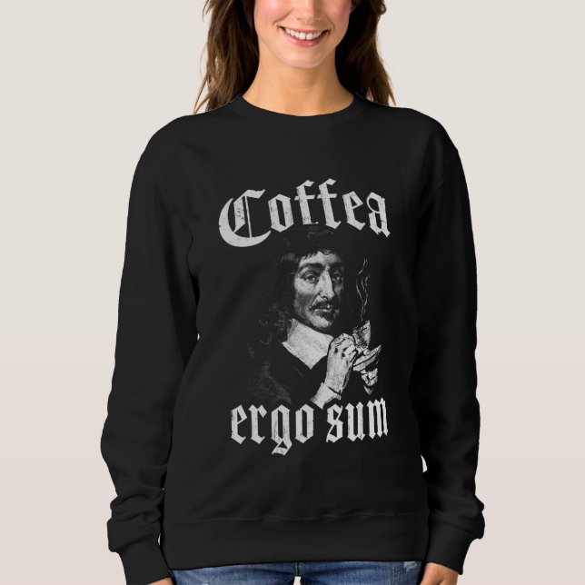 Sudadera René Descartes Coffee Principles Philosophy Coffea (Anverso)