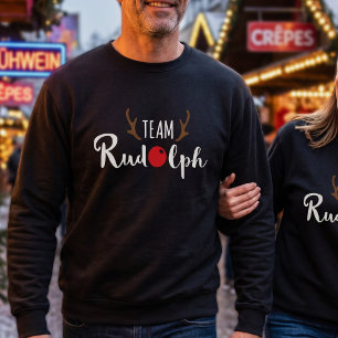 Sudadera Renindeer de Nariz Roja Minimalista Fiesta de Navi