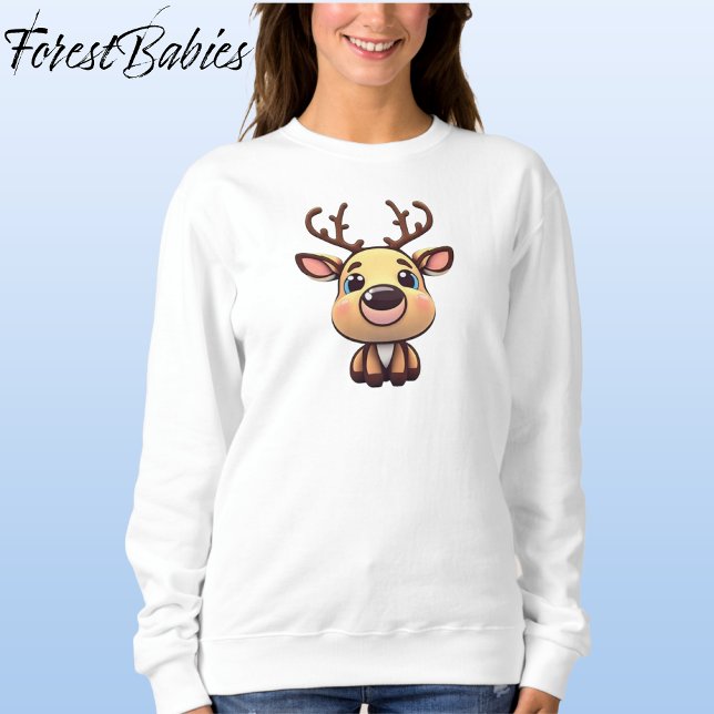 Sudadera Reno, Cerveza, Amanecer, Amante De Doe, Divertido  (Fun Baby Deer, Fawn, Doe Lover, Funny Reindeer, Antlers  🦌 🎄 Christmas Sweatshirt)