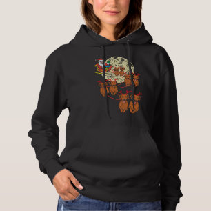 Sudadera Reno Dachshund Santa Navidades Mascota Weiner Dog
