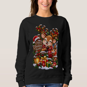 Sudadera Reno de Navidad Acogedor – Bosque Invernal Nostálg