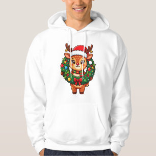 Sudadera Reno en Corona de Navidad