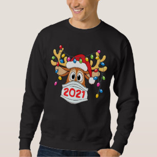 Sudadera Reno En La Familia Máscara Pajama Navidades Gracio