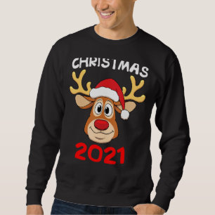 Sudadera Reno En La Familia Máscara Pajamas Navidades Graci