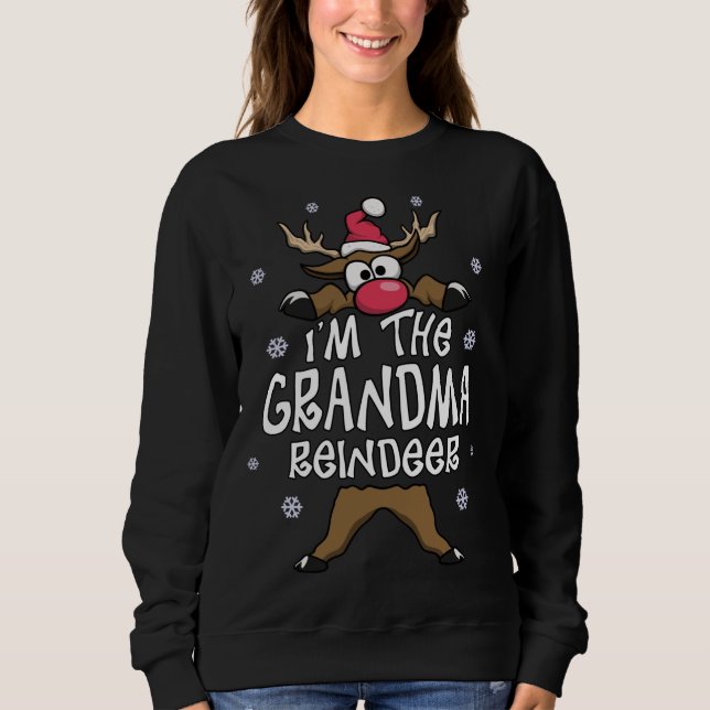 Sudadera Reno gracioso La Navidad Familiar De La Abuela (Anverso)