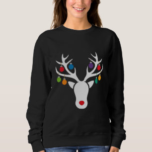 Sudadera Reno Moderno Festivo Rudolph con Adorno