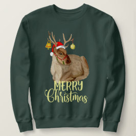 Sudadera Reno musical Rudolph Feliz Navidad divertido