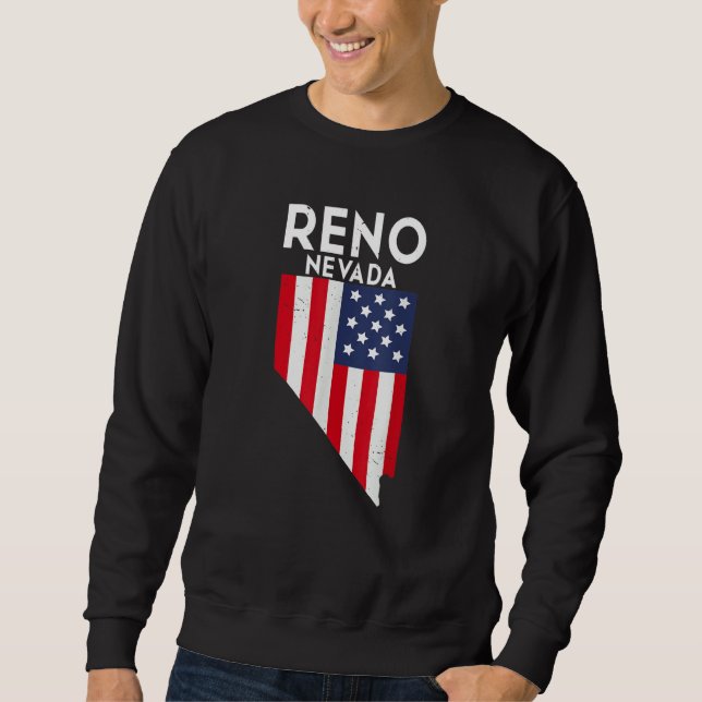 Sudadera Reno Nevada USA State America Travel Nevadan (Anverso)