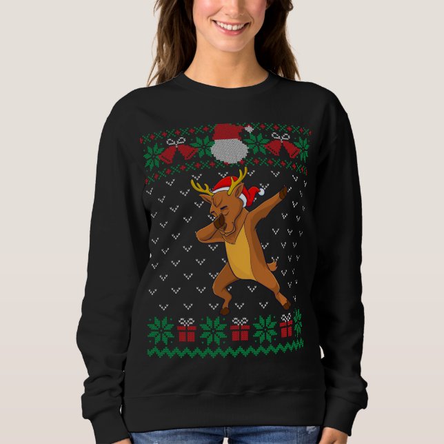 Sudadera Renos babosos, Navidades feos sudan navidad (Anverso)