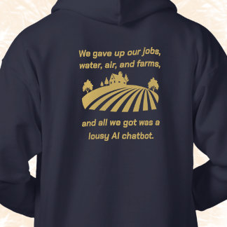 Sudadera Renunciamos a nuestros trabajos, agua aire, granja