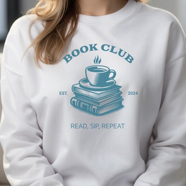 Sudadera Repetición de edición de libros y café del club de (Subido por el creador)