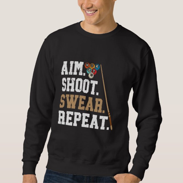 Sudadera Repetición De Jarra De Disparo De Aim - Billiard D (Anverso)