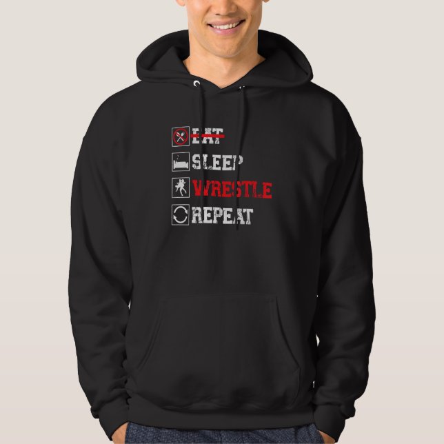 Sudadera Repetición de lucha de sueño de descanso, lucha li (Anverso)