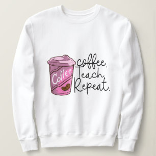 Sudadera Repetición de prueba de café   Cita divertida del 