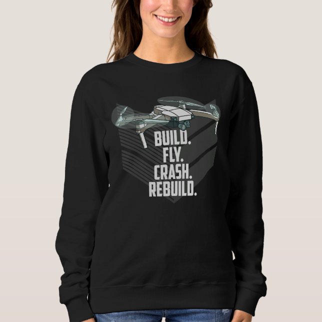Sudadera Repetición De Un Dractor Fly Crash De La Construcc (Anverso)