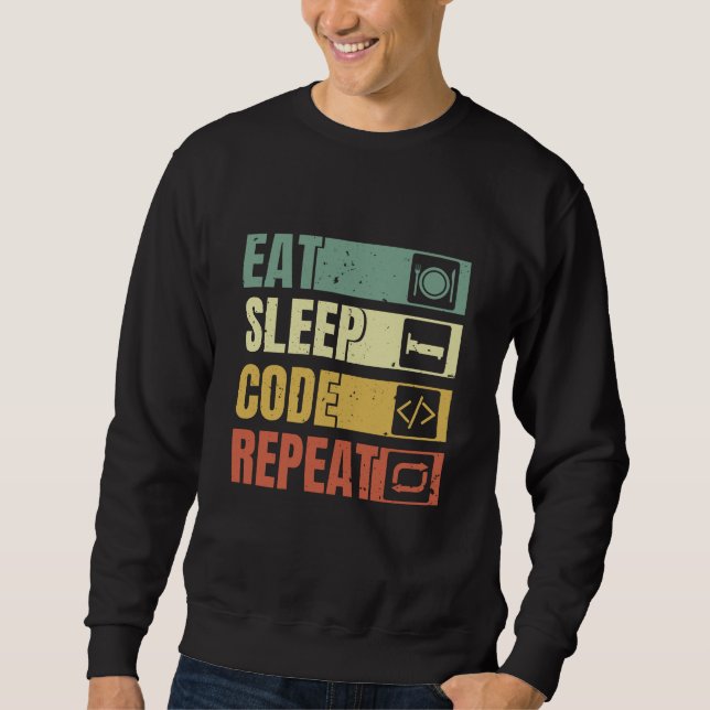 Sudadera repetir código de sueño (Anverso)