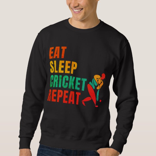 SUDADERA REPETIR EL CRICKET DE DORMIR DE COMIDA- AMOR DE CR (Anverso)