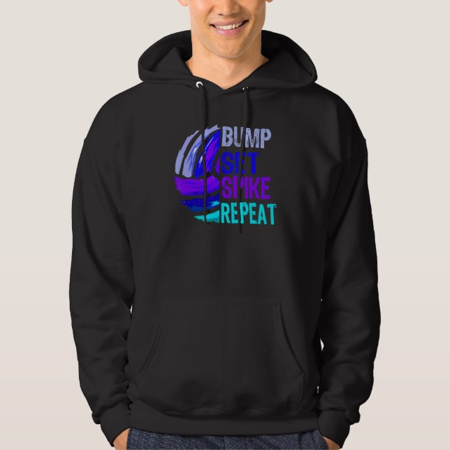 Sudadera Repetir el juego de voleibol con voleibol (Anverso)