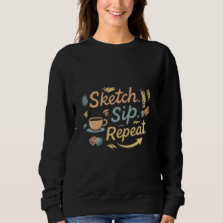 Sudadera Repetir sorbo de boceto