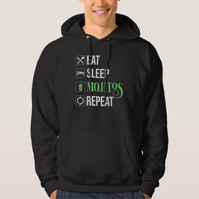 Sudadera Repita con Mojitos de sueño de descanso (Anverso)
