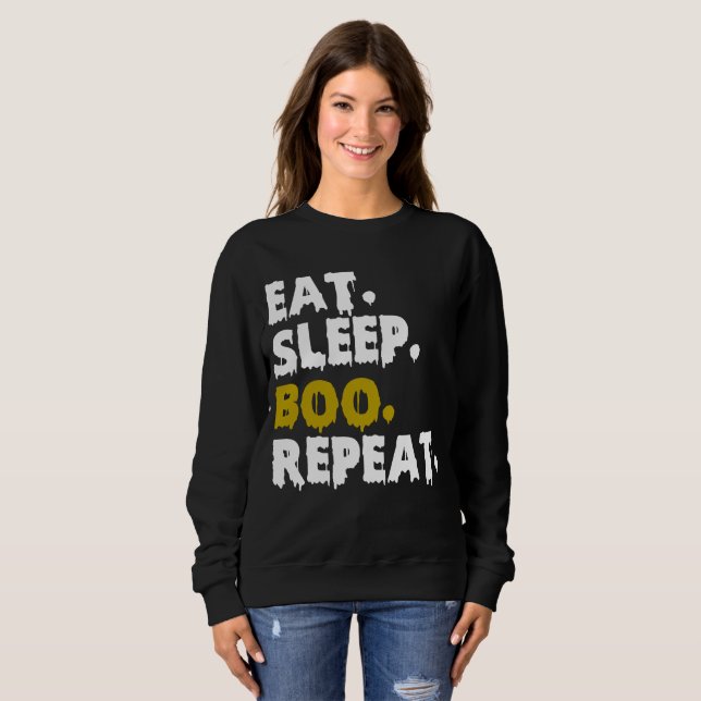 Sudadera Repito del boo de sueño de comer - Halloween 2022  (Anverso completo)