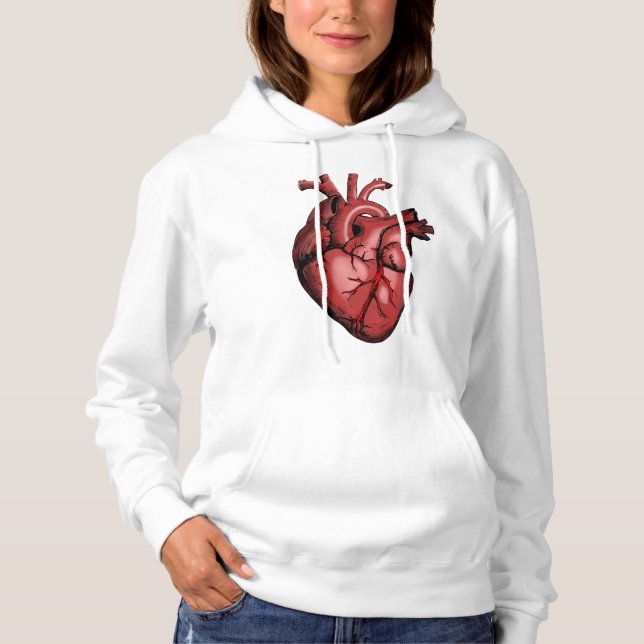 Sudadera Representación de modelo quirúrgico del corazón mu (Anverso)