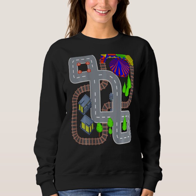 Sudadera Reproducción de tren y de coches Masaje Mat de vue (Anverso)