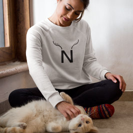 Sudadera Reproductores de renos Navidades iniciales moderno