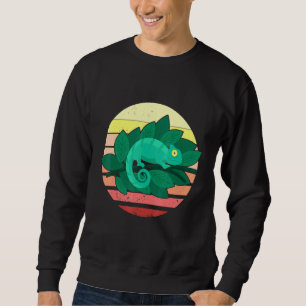 Sudadera Reptiles Chameleon Lizard Retro Sunset