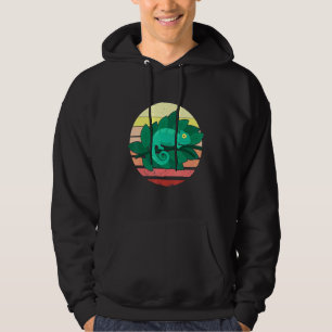Sudadera Reptiles Chameleon Lizard Retro Sunset