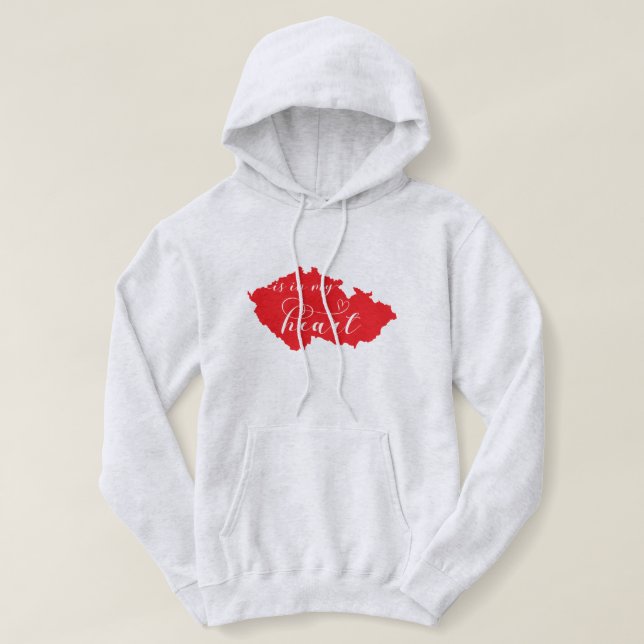 Sudadera República Checa Está En Mi Corazón (Diseño del anverso)