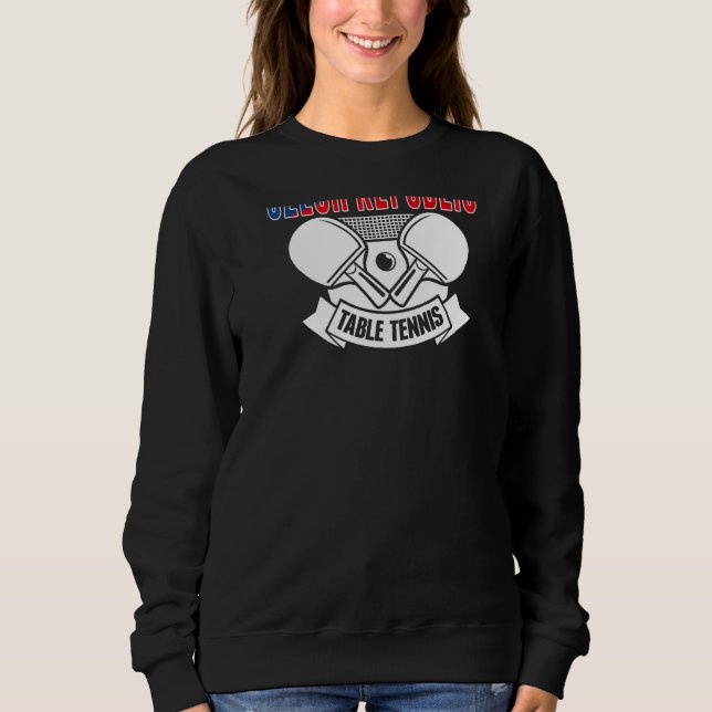 Sudadera República Checa Tenis de Mesa   Apoya Ping P Checo (Anverso)