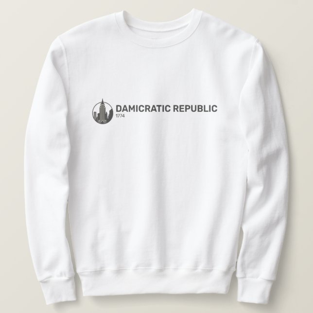 SUDADERA REPÚBLICA DAMICRÁTICA (Anverso del diseño)