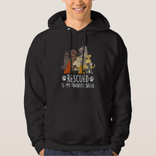 Sudadera Rescatado es mi raza favorita - dale a los perros 