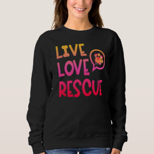 Sudadera Rescate de amor vivo acuarela Perro Paw Refugio an