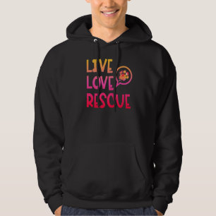 Sudadera Rescate de amor vivo acuarela Perro Paw Refugio an