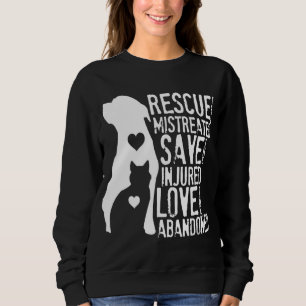 Sudadera Rescate, salva, ama el rescate de los animales, pe