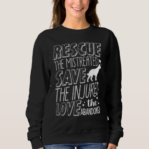 Sudadera Rescate salve amor animal lindo perro y gato 1